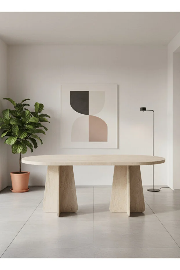 Oval Salon Yemek masası sadece görseldeki masa verilecektir